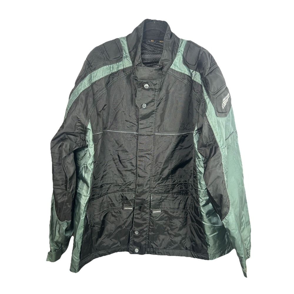 Firstgear Strom Waterproof Motorcycle Jacket Black/GREEN 3XL